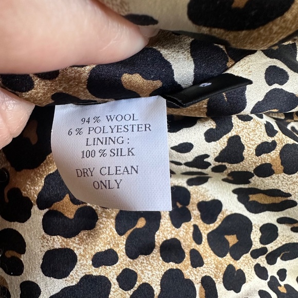 Anne Dee Goldin Green Gold Wool Tweed Blazer Jacket - Picture 7 of 9